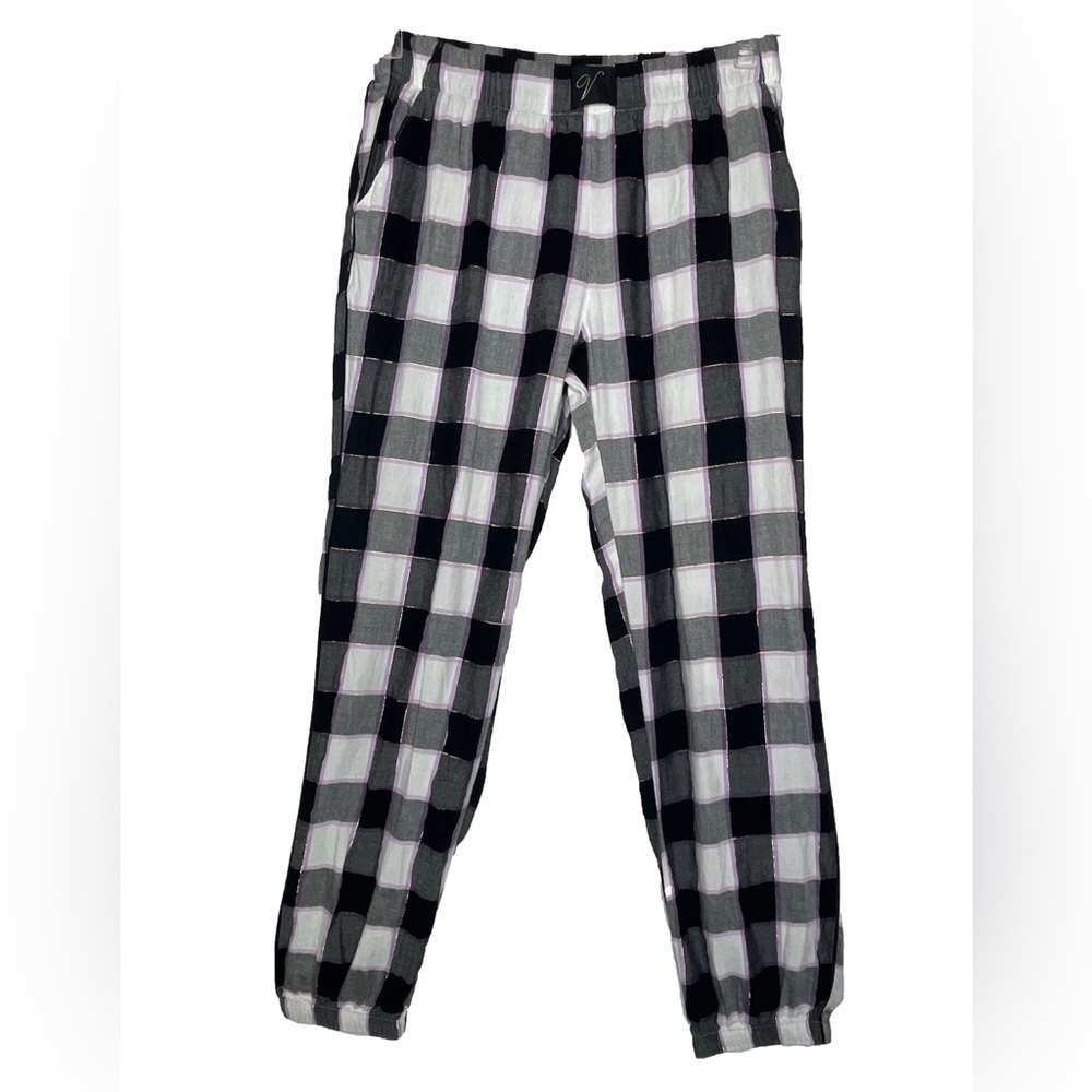 Victoria's Secret Flannel Plaid Jogger Pajama Pants With Pockets Size XSmall